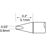 ראש לידית מלחם - METCAL UFTC-7CH08 - CHISEL 0.8MM