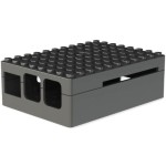 קופסת זיווד PI-BLOX שחורה עבור RASPBERRY PI 3
