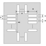 שבלונת הלחמה לרכיבים QFP-64 , 0.5MM PITCH - SMD