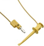 כבל בדיקה צהוב - POMONA 3782 , HOOK ~ 4MM PLUG , 900MM