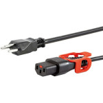 כבל חשמל יצוק עם נעילת +2M , IEC C13 ~ CH PLUG - IEC LOCK