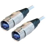 כבל רשת תעשייתי NKE6S-1 - CAT6 1M - ETHERCON