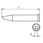 ראש למלחם - WELLER XT BB - ROUND BENT 2.4MM