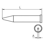 ראש למלחם - WELLER XT F - ROUND BENT 1.2MM