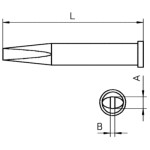 ראש למלחם - WELLER XT M - CHISEL 3.2MM