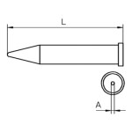 ראש למלחם - WELLER XT O - CONACAL 1.0MM