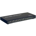 ממתג אקטיבי KVM לשני מחשבים - USB / HDMI / AUDIO