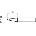 ראש למלחם - 0.8MM CHISEL