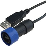 כבל תעשייתי USB - זכר MICRO B ← זכר PXP4040/B/2M00 - A