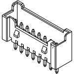 מחבר MOLEX להלחמה למעגל מודפס - סדרת SHERLOCK - זכר 10 מגעים