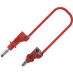 כבל בדיקה מבודד - 4MM PLUG ~ 4MM PLUG 1M - בידוד אדום