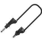 כבל בדיקה מבודד - 4MM PLUG ~ 4MM PLUG 1M - בידוד שחור