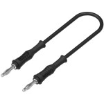 כבל בדיקה - 4MM PLUG ~ 4MM PLUG 0.5M - בידוד שחור