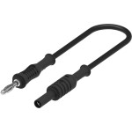 כבל בדיקה - 4MM PLUG ~ 4MM SOCKET 0.5M - בידוד שחור