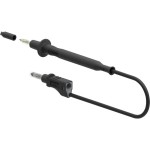 כבל בדיקה מבודד - PROBE TIP ~ 4MM PLUG 1M - בידוד שחור