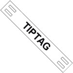 תוויות סימון לבנות לכבלים - TIPTAG - 65MM x 15MM
