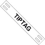 תוויות סימון לבנות לכבלים - TIPTAG - 100MM x 15MM