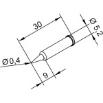 ראש לידית מלחם - ERSA 0102PDLF04 - PENCIL 0.4MM