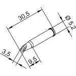 ראש לידית מלחם - ERSA 0102WDLF35 - SOLDER WELL 3.5MM