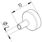 ראש לידית מלחם (אוויר חם) - ERSA 0472AR - ROUND 2.0MM