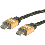 כבל ROLINE GOLD - 1M - HDMI (M) - HDMI (M) - HIGH SPEED