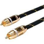 כבל ROLINE GOLD - 2.5M - WHITE RCA (M) - WHITE RCA (M) - AV