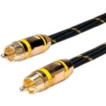 כבל ROLINE GOLD - 10M - YELLOW RCA (M) - YELLOW RCA (M) - AV