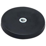 מגנט - NEO SHALLOW POT RUBBER COATED - 43MM X 6MM