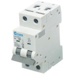 מנתק מעגלים - סדרה 10A , 230VAC , 2 POLE , C CURVE - EUCXP