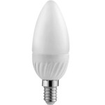 נורת עמעם WARM WHITE LED 5W - הברגה E14 - עדשת נר חלבית