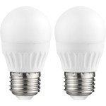 זוג נורות WARM WHITE LED 3W - הברגה E27 - עדשה חלבית