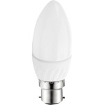 נורת COOL WHITE LED 5W - חיבור B22 - עדשת נר חלבית