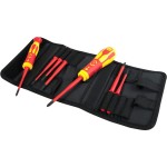 זוג ידיות מברג מבודדות עם סט 7 ביטים - CK TOOLS T4925