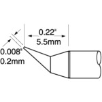 ראש לידית מלחם - METCAL UFC-7CN5502R - CONICAL 0.2MM