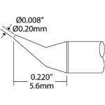 ראש לידית מלחם - METCAL UFT-7CN5502R - CONICAL 0.2MM