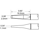 ראש לידית מלחם - METCAL PTC-7CH1720A - BLADE 2.0MM