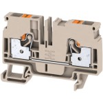 מחבר טרמינל בלוק לפס דין - 2WAY , 6MM² , 41A , 800V , GREY