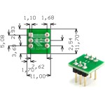 לוח מתאם לרכיבי SC70-6 ~ DIP - SMD