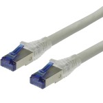 כבל רשת יצוק מסוכך - SOLID LSOH CAT6A 20M - בידוד אפור