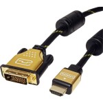 כבל 2M - DVI-D DUAL LINK 24+1 (M) - HDMI (M) - AV