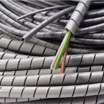 מאגד כבלים (לפלף) תעשייתי אפור - קוטר פנימי 6MM - גליל 50 מטר
