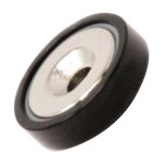 מגנט - NEODYMIUM POT - BLACK - 16MM X 5.2MM