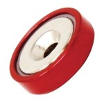 מגנט - NEODYMIUM POT - RED - 16MM X 5.2MM