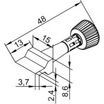 ראש לידית מלחם - ERSA 0102ZDLF150 - WICK 15MM