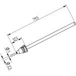 ראש לידית שואב בדיל - (ERSA 0742ED1023H - 1.0MM (ID) / 2.3MM (OD