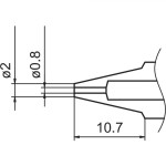 ראש לאקדח שואב בדיל חשמלי - HAKKO N3-08 - 0.8MM