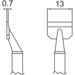 ראש מלחם (פינצטה חמה) - HAKKO T16-1008 - SOP 13MM