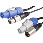 כבל הגברה - PULSE PLS00505 - XLR & POWERCON - 1M