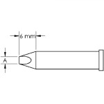 ראש לידית מלחם - METCAL GT4-CH0025P - CHISEL 2.5MM