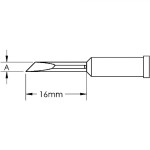 ראש לידית מלחם - METCAL GT4-KN0025S - KNIFE 2.5MM